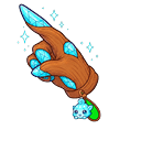 Aquamarine Spiral Wand Pointer