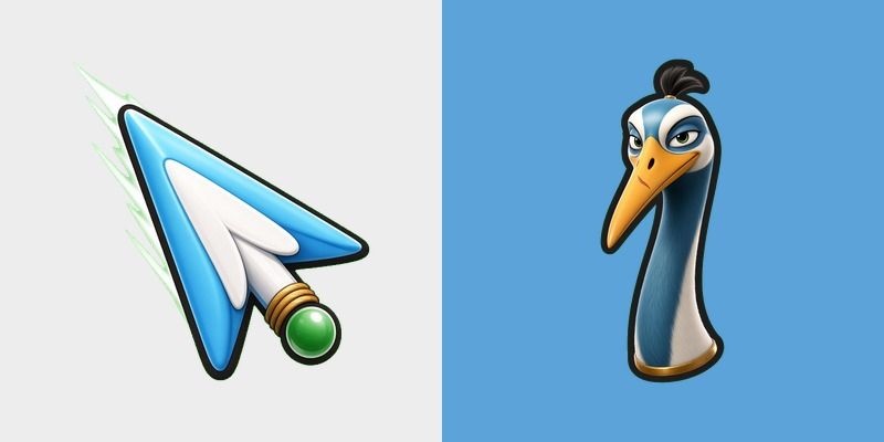 Azure Crane Wing Cursor