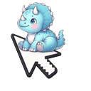 Baby Blue Triceratops Default