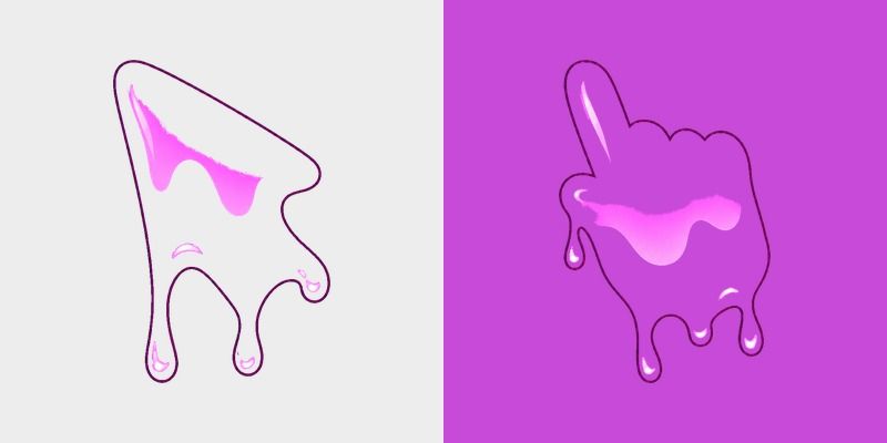 Berry Squiggle Loop custom cursor pack preview for Chrome, Edge and Windows