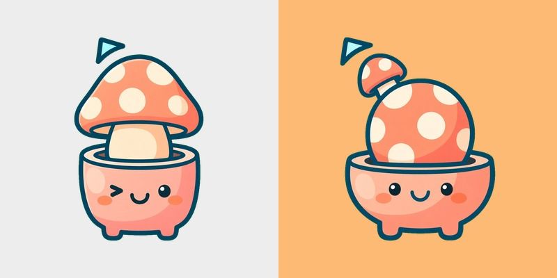 Blush Mushroom Pot