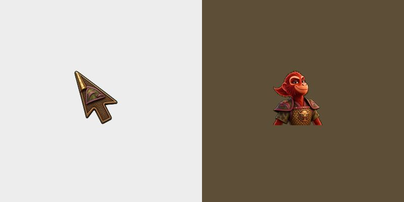 Bronze Scale Wukong Cursor