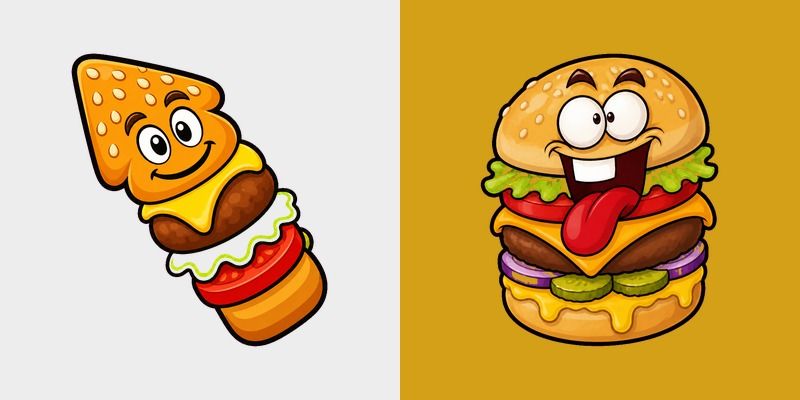 Burger Stack Delight custom cursor pack preview for Chrome, Edge and Windows