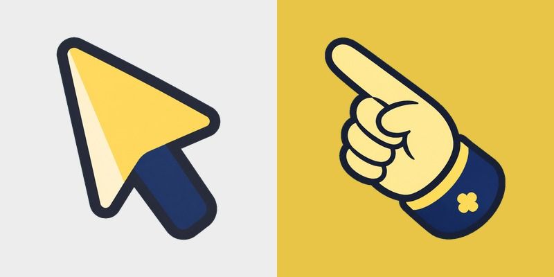 Buttercup Navy Palette custom cursor pack preview for Chrome, Edge and Windows