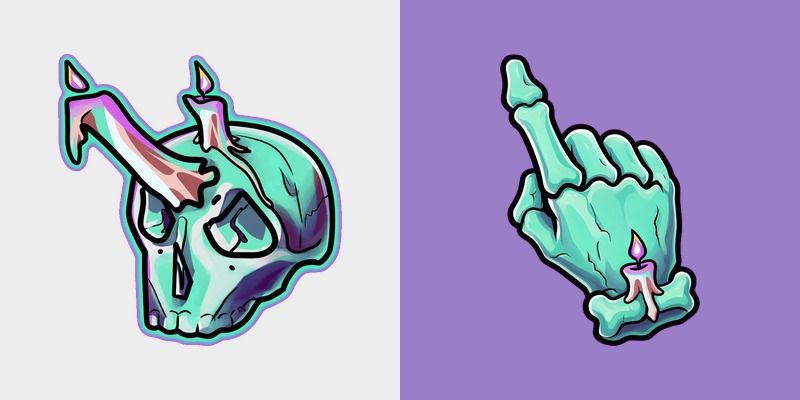 Candle Skull Cursor | Custom Cursors Planet