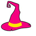 Candy Broom Witch Hat Pointer
