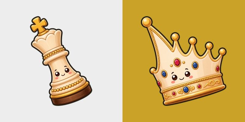 Chess King & Golden Crown