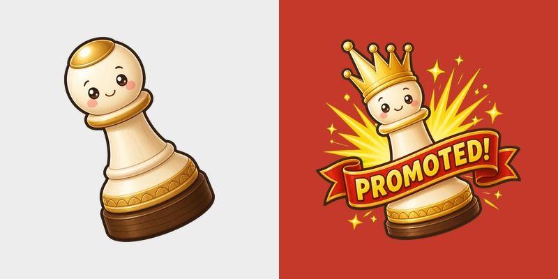 Chess Pawn & Promotion Queen