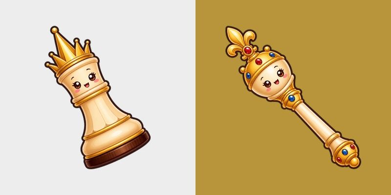 Chess Queen & Royal Scepter
