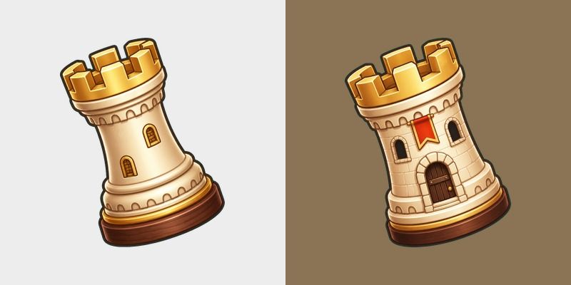 Chess Rook & Castle Tower