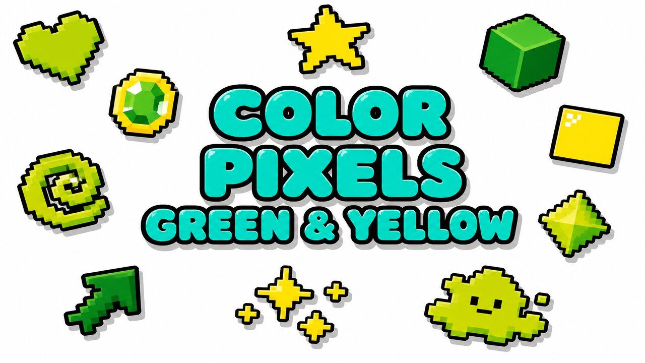 Color Pixels Green & Yellow - Custom cursor collection preview