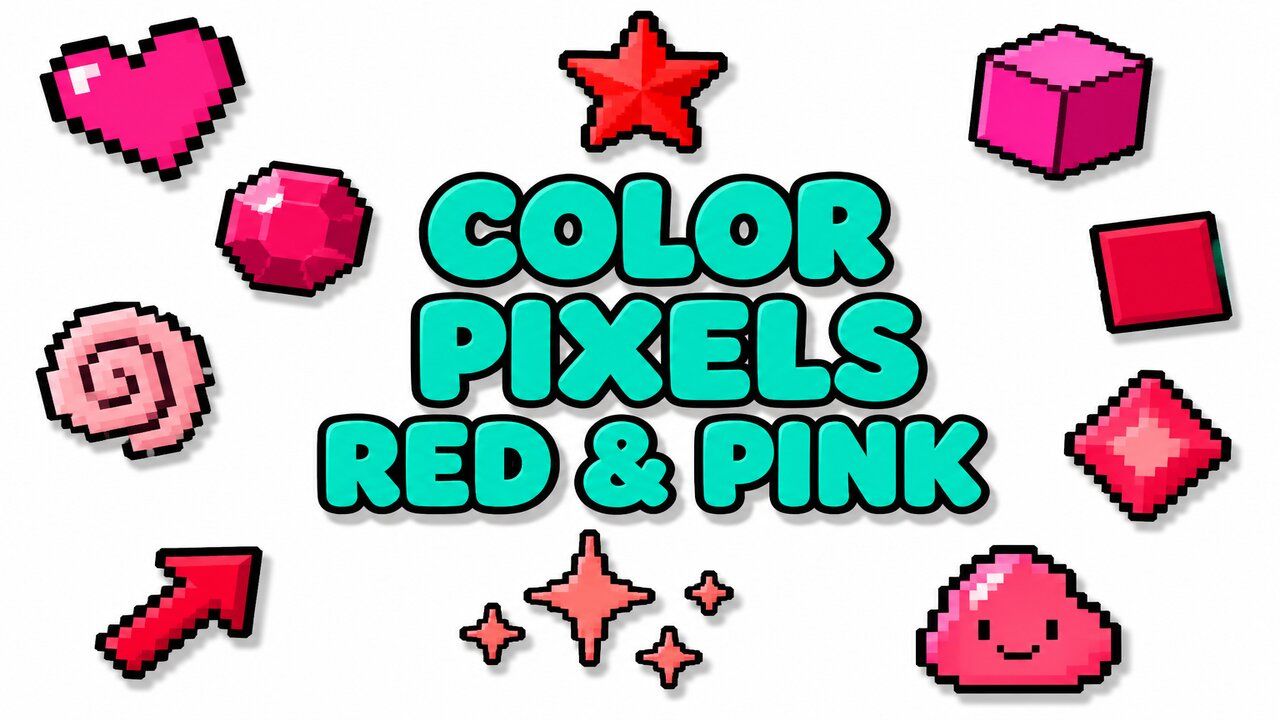 Color Pixels Red & Pink - Custom cursor collection preview