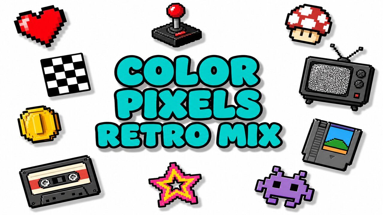 Color Pixels Retro Mix