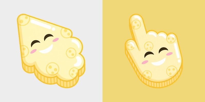 Colorful Smile Butter Cream custom cursor pack preview for Chrome, Edge and Windows