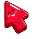 Colorful Smile Cherry Red arrow cursor preview