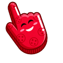 Colorful Smile Cherry Red hand cursor preview