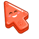Colorful Smile Coral Orange arrow cursor preview