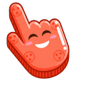 Colorful Smile Coral Orange hand cursor preview
