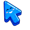 Colorful Smile Electric Blue arrow cursor preview