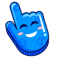Colorful Smile Electric Blue hand cursor preview