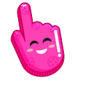 Colorful Smile Hot Pink hand cursor preview