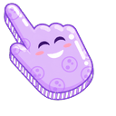 Colorful Smile Lavender Cloud hand cursor preview