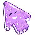 Colorful Smile Lilac Bubble arrow cursor preview