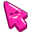 Colorful Smile Magenta Pop arrow cursor preview
