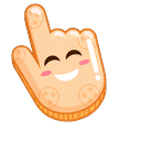 Colorful Smile Peach Cream hand cursor preview