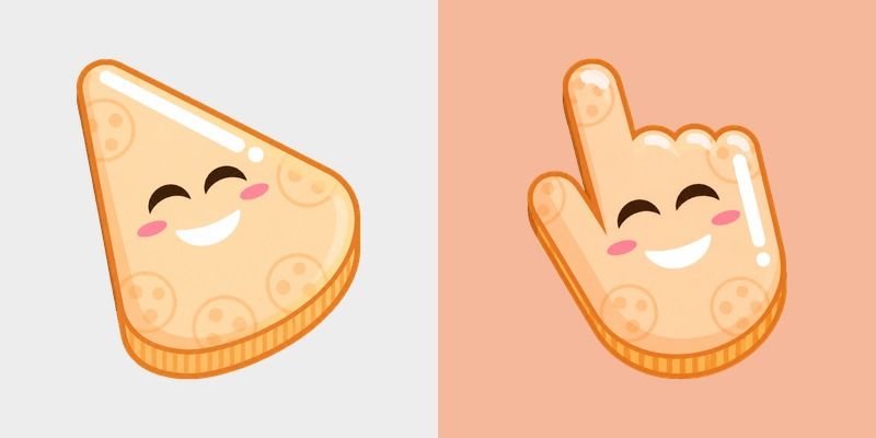 Colorful Smile Peach Cream custom cursor pack preview for Chrome, Edge and Windows