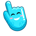 Colorful Smile Sky Cyan hand cursor preview