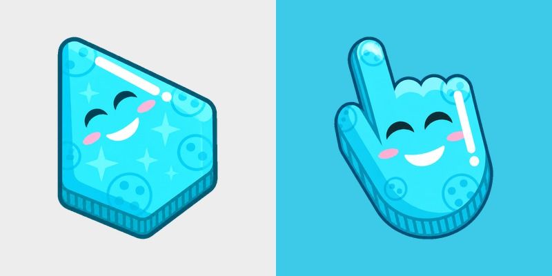 Colorful Smile Sky Cyan custom cursor pack preview for Chrome, Edge and Windows