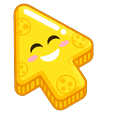 Colorful Smile Sunshine Yellow arrow cursor preview