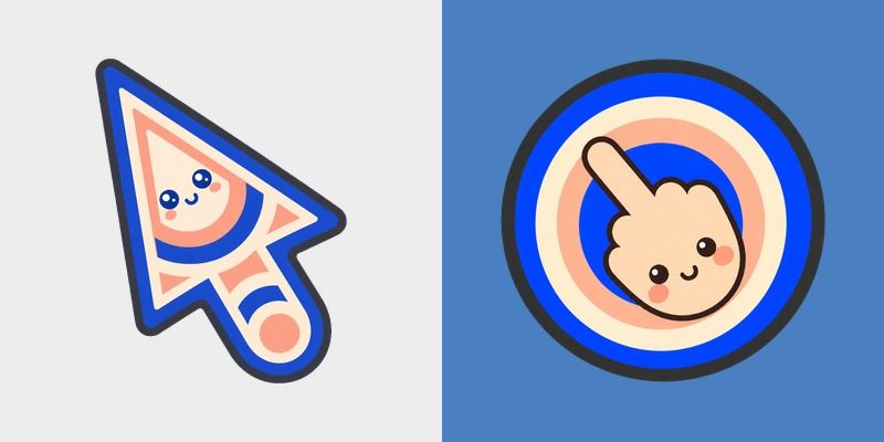 Concentric Rings custom cursor pack preview for Chrome, Edge and Windows