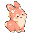 Coral Bunny Peach Cursor Pointer