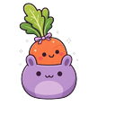 Coral Carrot Bunny Pot Cursor Pointer