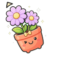 Coral Daisy Pot Cursor Default