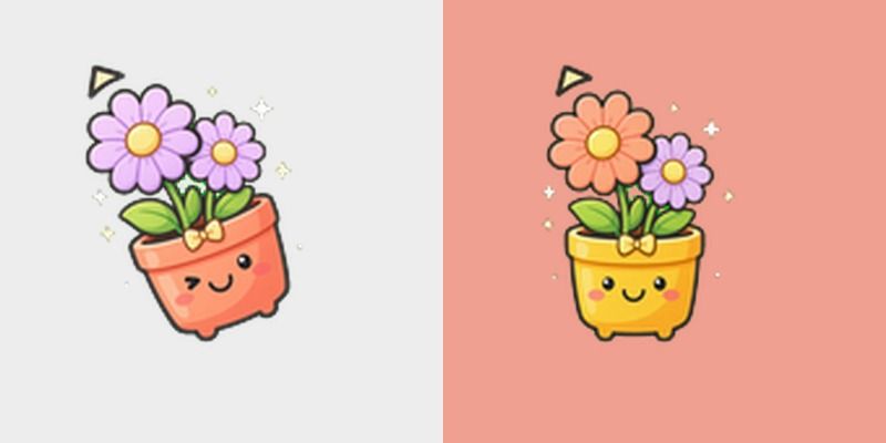 Coral Daisy Pot Cursor