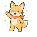 Coral Fox Balloon Cursor Pointer