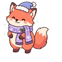 Coral Fox Garland Cursor Pointer