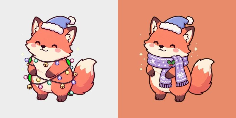 Coral Fox Garland Cursor