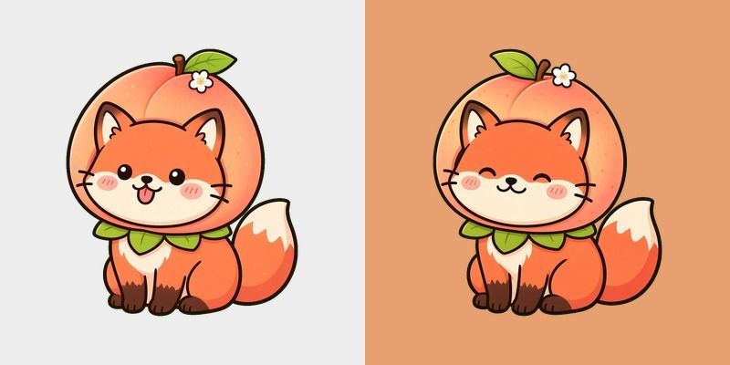 Coral Fox Peach Hood Cursor