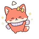 Coral Fox Scarf Cursor Default