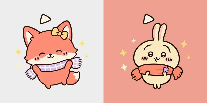 Coral Fox Scarf Cursor