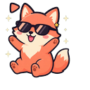 Coral Fox Shades Cursor Pointer