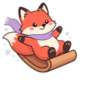 Coral Fox Sled Cursor Default