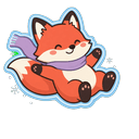 Coral Fox Sled Cursor Pointer