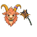 Coral Goat Flail Cursor Pointer
