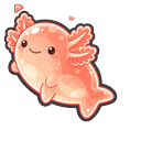Coral Jelly Axolotl Cursor Default