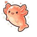 Coral Jelly Axolotl Cursor Pointer
